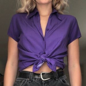 Purple Button Down Top